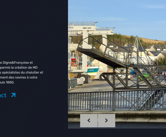 Nouveau site internet de la société MD Naval à Port en Bessin
